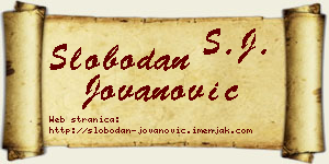Slobodan Jovanović vizit kartica
